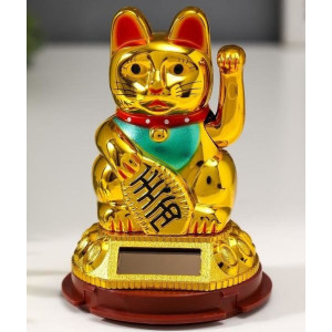 Кошка Манеки Неко золотая большая