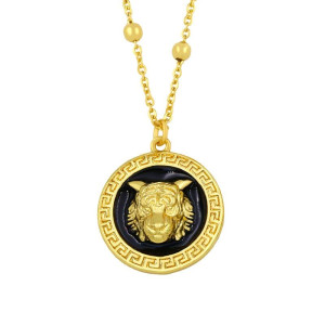 Золотая подвеска Тигр Cartier AAA кубический циркон