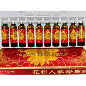 Эликсир Маточное молочко с женьшенем и пчелиная пыльца (Bee Pollen Ginseng Royal Jelly) 10X10мл