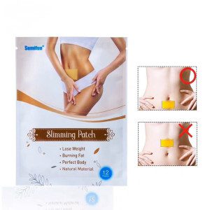 Турмалиновый пластырь для снижения веса сверх жиро сжигания Slimming patch 12 штук
