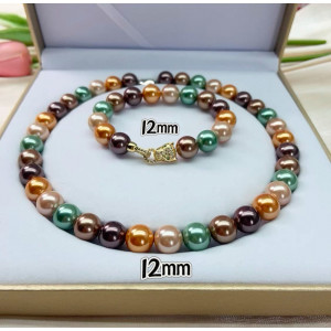 Жемчужное ожерелье с браслетом Cartier из Малазийского морского разноцветного жемчуга Akoya Класс AAА с фианит